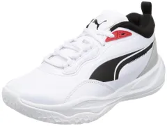 [プーマ] バスケットボールシューズ プレイメーカー プロ プラス JR 379333 キッズ 23年秋冬カラー アッシュグレー/For A [24年春夏カラー アッシュ グレー/For All Time レッド/プーマ ブラック(01)] [24.5 cm]