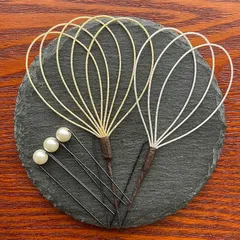 【送料込み！】水引　パール　ゴールド　ホワイト　髪飾り　結婚式　成人式　七五三　前撮り　卒業式　振袖　袴　和装　着物　浴衣