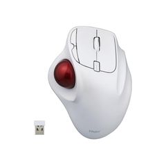 Digio2 マウス 無線 トラックボール 5ボタン 光学式 ホワイト MUS-TRIF175W