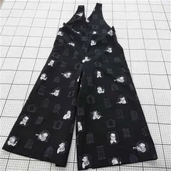 ◇ Θ merlot plus メルロープリュス 総柄 サロペット ブラック系 マルチ レディース E  【1509100076070】のサムネイル