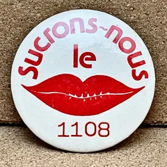 缶バッジ 唇 キス ビンテージ アンティーク 50s ~ 60s 70s 80s 90s 00s 小物 アクセサリー 古着 vintage USA アメリカ ユーロ 仕入れ ロック アメカジ  p20/