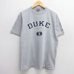 L/古着 チャンピオン champion 半袖 ビンテージ Tシャツ メンズ 00s DUKE ベースボール クルーネック グレー 霜降り 25may21 中古