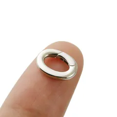 【数量限定】パーツ ハンドメイド DIY マルカン シルバー925製 サークル 銀 ネックレス カラビナ ブレスレット アクセサリー 1個シルバー925 (s)