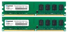 【数量限定】デスクトップPC用 2GB×2枚 メモリ 5300U 1.8V PC2-5300 CL5 667 Non-ECC 667MHz RAM DDR2 Memory 4GB