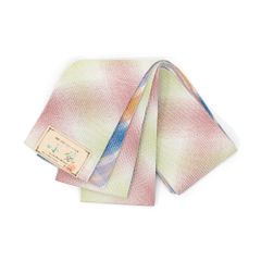 新品　西陣くみおり　リバーシブル小袋帯　暈し格子