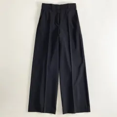 19h10 定価￥97,900 Max Mara マックスマーラ スラックスフレアパンツ 36 ブラック センタープレス タグ付き イタリア製のサムネイル