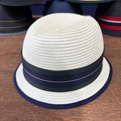 ファブシック　ショートブリムハット　オフホワイト　　　モッズ　昭和　レトロ　麦わら