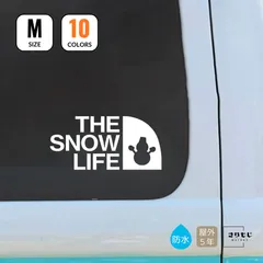【Ｍサイズ】雪だるま ステッカー 車用 防水 カッティングステッカー シンプル おしゃれ かわいい きりもじmarket