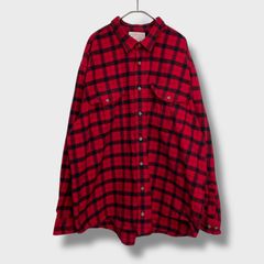 ☆FILSON☆フィルソン☆アラスカンガイドシャツ☆チェック柄ネルシャツ☆長袖シャツ☆ビッグサイズ☆レッド系☆XXXL☆F25M