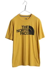 【お得なクーポン配布中!】 ノースフェイス プリント 半袖 Tシャツ メンズ M アウトドア プリントT ロゴT カットソー ショートスリーブ マスタード イエロー シンプル