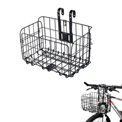 HAPPY SUGAR 自転車 折りたたみカゴ かご 前カゴ 自転車カゴ クロスバイク マウンテンバイク 後付け簡単 折りたたみ 大容量 高さ調整 耐荷重20kg 