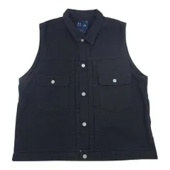 VISVIM ビズビム 0222905006001 Indigo Camping Trailer ICT インディゴキャンピングトレーラー SS 101 VEST CMYK DMGD デニム 後染め ベスト ブラック系 5【中古】のサムネイル