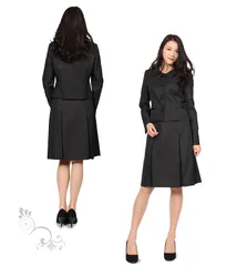 スーツ レディース セットアップ スカートスーツ おしゃれ 入学式 卒業式 リボン 2点セット 七五三 セレモニー フォーマル ママ 結婚式 黒 白 9号 11号