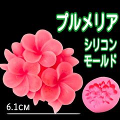 プルメリア　花　花型　シリコンモールド　シリコン型　シリコン　モールド　キャンドル　キャンドル型　キャンドルモールド　レジン　レジンモールド　アロマストーン　石膏型　型　道具　立体　韓国　ハンドメイド　手作り　樹脂粘土　キャンドル作り用品　素材　パーツ　夏の花