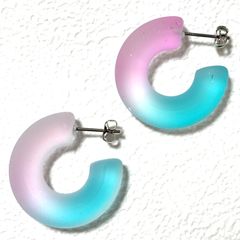ピアス フープ型 ピンク【400】