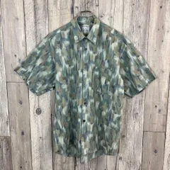 OLD unknown 90s ヴィンテージ 半袖 総柄 アート柄 シャツ L