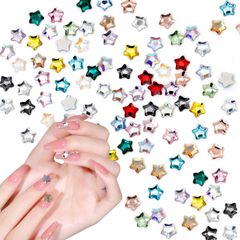 【大人気】ネイルパーツ 【150個セット】 3D 立体 星 カラフル キラキラ 大きめ ネイルデコパーツ ジュエリーパーツ ネイルパーツ ジルコン メタルパーツ 手芸 ハンドメイド