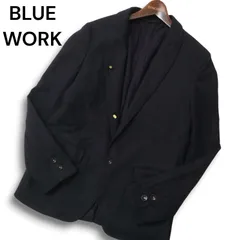 BLUE WORK ブルーワーク トゥモローランド 秋冬★ カシミヤ混 ウール テーラード ジャケット Sz.M メンズ ネイビー