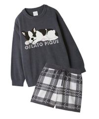 ジェラートピケ✩エアモコSLEEPING DOGプルオーバー＆ショートパンツ ジェラート ピケ] 販路限定 エアモコ SLEEPING DOG JQDプル