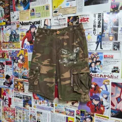Y2k カモフラ カーゴ ハーフパンツ