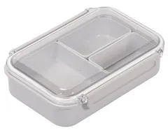 【特価セール】グレー 日本製 650ml 中子付 ホームレーベル ランチボックス DC-6004 パール金属