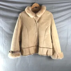 クリスチャンオジャール CHRISTIAN AUJARD PARIS コート 厚手 羊革 ボア ファー ベルトデザイン ベージュ 963691のサムネイル