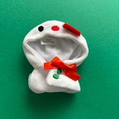 ねこさんのケープ　winterコレクション　2019 雪だるま　白