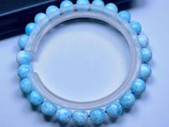 天然無処理 ラリマー ブレスレット 9mm-24g◯ - メルカリ