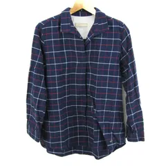 クロコダイル 長袖シャツ ネルシャツ コットン100% ブランド トップス レディース Mサイズ ネイビー×レッド×ホワイト CROCODILE 【中古】のサムネイル
