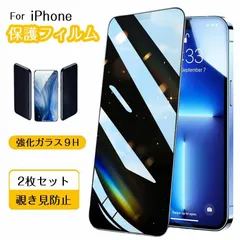 【2枚セット】ガラスフィルム 30°覗き見防止 iPhone14 iPhone13 用 6.7インチ ガイド枠 高透過率 極薄 フルカバー ブルーライトカット 目