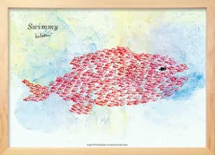 ハンドペイント 魚の絵画壁掛けアート贄田越郎画 ハンドペイント 魚の絵画壁掛けアート贄田越郎画