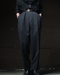 1980s 3tuck wide-straight slacks charcoal 80年代 3タック ワイドストレート スラックス チャコールグレー Ｗ36 ロケットタロン