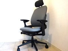 Steelcase 　スチールケース　リープチェアＶ２　ヘッドレスト付　ランバーサポート機能　グレーファブリック