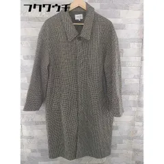 ■ EMMA CLOTHES エマクローズ 千鳥格子 比翼  ステンカラー コート サイズM ブラウン メンズ  【中古】 【1103300008451】のサムネイル