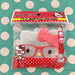 【ハローキティ　コスメケース】　2012年　フェイス型　メガネ　サンリオ　平成レトロ