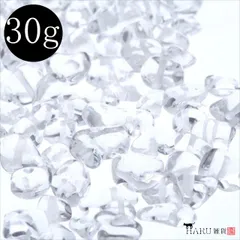 T-025 さざれ石 30g【クリスタル】天然石ビーズ 細石 サザレ パワーストーン 浄化 風水  ブレスレット ネックレス ピアス イヤリング ビーズ パーツ ハンドメイド アクセサリー