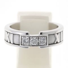 ティファニー / TIFFANY&Co.　アトラス リング　3P ダイヤモンド　K18WG/Au750　# 8 【中古】 商品番号 L-158231