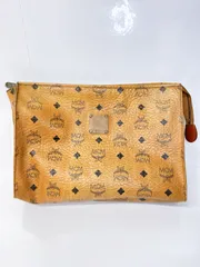MCM/エムシーエム　クラッチバッグ　セカンドバッグ　ヴィセトス柄　レザー　ブラウン　ゴールド金具　J2954　SH094