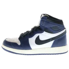 NIKE (ナイキ) AIR JORDAN 1 RETRO HIGH OG GS MIDNIGHT NAVY/BLACK-WHITE-SAIL FD1437-401 エアジョーダン1 レトロ ハイカットスニーカー ネイビー/ホワイト US5Y/23.5cm