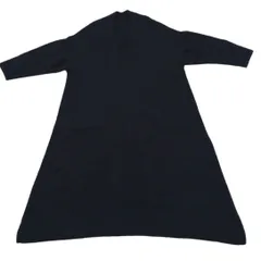 【210538】SLOBE IENA スローブイエナ  ロングニットワンピース　Vネック　ポケット付き  ・ ネイビー