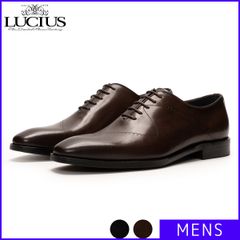 【新品】 本革 ビジネスシューズ メンズ LUCIUS ルシウス 送料無料 ダークブラウン ブラウン 革靴 ホールカット フォーマル 内羽根 メダリオン レザー おしゃれ シューズ 25 25.5 26 26.5 27 27.5 LLT201-1-CP-S