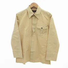 バーバリーブラックレーベル BURBERRY BLACK LABEL シャツジャケット ブルゾン 裏地 ノバチェック 比翼仕立て 2 ベージュ /HO◇ 0224