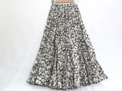 【223151】MARIHA マリハ  NOBLE 月影のスカート コットン　ロングスカート　*クリーニング済  ・36 3212234103 ホワイト|ブラック