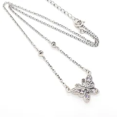 ANNA SUI アナスイ ネックレス SILVER 925 シルバー アメシスト マーカサイト 蝶 パピヨン バタフライモチーフ