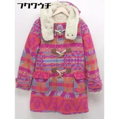 ■ RODEO CROWNS ロデオクラウンズ 総柄 長袖 ダッフル ジャケット コート サイズ1 ピンク系 レディース  【1109270009672】