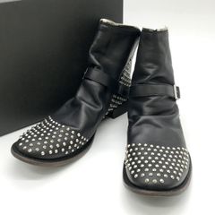 最終【アルチザン】DAMY ジルコニア スタッズ ウエスタンブーツ 27cm 