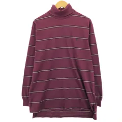 古着 ラルフローレン Ralph Lauren POLO by Ralph Lauren ボーダー柄 タートルネック ロングTシャツ ロンT メンズL相当/eaa437050