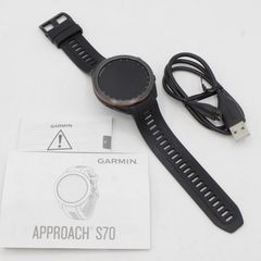 美品】GARMIN Approach S70 47mm Black 010-02746-22 スマートウォッチ