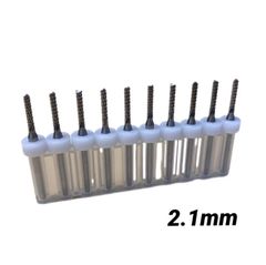 ミニ四駆 超硬エンドミル シャンク径 3.175 5本　カーボン(2.1mm)