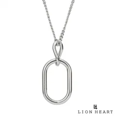 ライオンハート LH-1 オーバルライン ネックレス サージカルステンレス316L シルバー 金属アレルギー対応 メンズ ブランド LION HEART